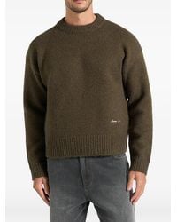 Manière De Voir - Kw001In Brushed Wool-Blend Knit Signature Jumper - Lyst