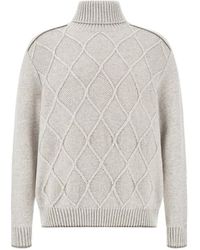 Paul & Shark - Cable-Knit Turtleneck Sweater - Lyst