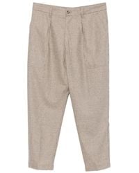 Eleventy - Check-Pattern Pleated Trousers - Lyst