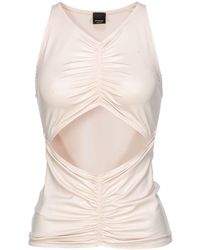 Pinko - Ruched Cut-out Tank Top - Lyst