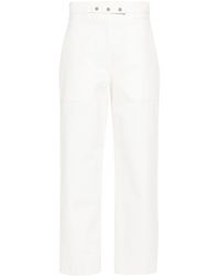 IRO - Belted Cotton Tapered Trousers - Lyst