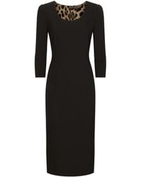 Dolce & Gabbana - Wool-blend Midi Dress - Lyst
