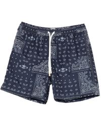 Eleventy - Paisley-Print Swim Shorts - Lyst
