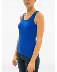 LA ROSE - Scoop-Neck Knitted Tank Top - Lyst