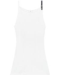 Courreges - Logo-patch Ribbed-knit Dress - Lyst
