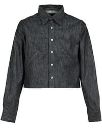 Rivet & Hide - Giacca-Camicia Denim Crop - Lyst