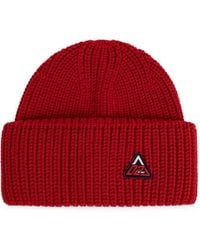 DSquared² - Logo-Patch Ribbed-Knit Beanie Hat - Lyst