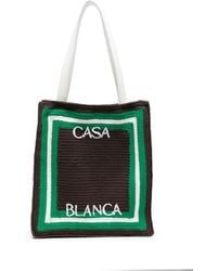 Casablanca - Logo Embroidered Crochet Tote Bag. - Lyst