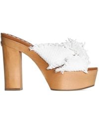 Dolce & Gabbana - Sandales Compensées En Raphia - Lyst