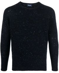 Drumohr - Melierter Pullover Mit Rundem Ausschnitt - Lyst
