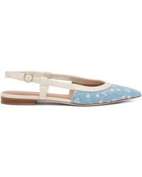 Malone Souliers - Tate Floral-Printed Slingback Ballet Flats - Lyst