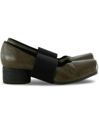 Uma Wang - Elasticated-Strap Square-Toe Ballet Flats - Lyst