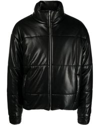 Nanushka - Marron Faux-leather Puffer Jacket - Lyst