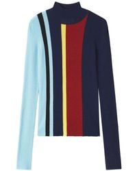 Enfold - Ribbed-Knit Striped Sweater - Lyst