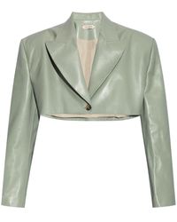 The Mannei - Sedan Cropped Leather Jacket - Lyst