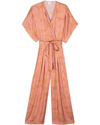 ..,merci - Floral-Print Satin Jumpsuit - Lyst