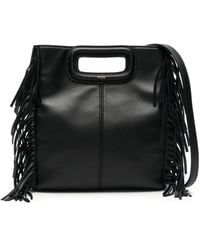 Maje - M Fringed Leather Tote Bag - Lyst