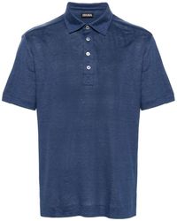 ZEGNA - Short-sleeve Linen Polo Shirt - Lyst