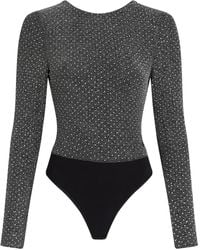Karl Lagerfeld - Crystal-Embellished Bodysuit - Lyst