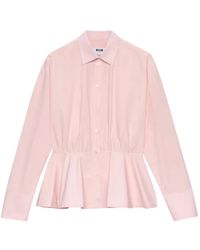 MSGM - Hemd Mit Schößchen - Lyst