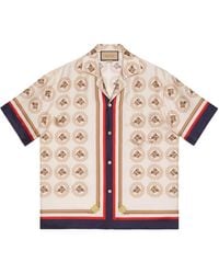 Camicia Duke con serpente da Uomo di Gucci in Bianco Lyst