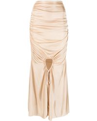 ANDREADAMO - Gathered-Detail Asymmetric-Hem Skirt - Lyst