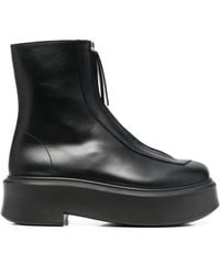 The Row - Bottines En Cuir - Lyst