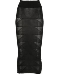 Rick Owens - Falda de lana con motivo geométrico - Lyst