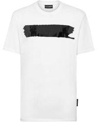 Philipp Plein - T-shirt Met Logo-reliëf - Lyst