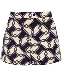 Moncler - Abstract-print Cotton Shorts - Lyst