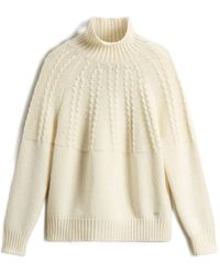 Woolrich - ケーブルニット タートルネックセーター - Lyst