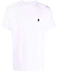 Marcelo Burlon - Cross-logo Embroidered Cotton T-shirt - Lyst