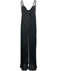 V:PM ATELIER - Rossa Plissé Strap Maxi Dress - Lyst