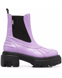 MSGM Rubber Lug-sole Ankle Rain Boots in Pink | Lyst Australia
