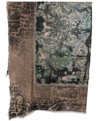 Avant Toi - Paisley-Print Frayed Scarf - Lyst