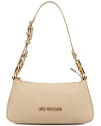 Love Moschino - Logo-Plaque Pebbled Shoulder Bag - Lyst