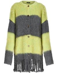 Etro - Striped Brushed Cardi-Coat - Lyst