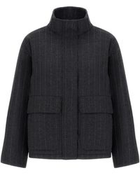 Herno - Pinstripe-Pattern Jacket - Lyst