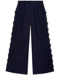 Momoní - Pantalon Palazzo À Broderie Anglaise - Lyst