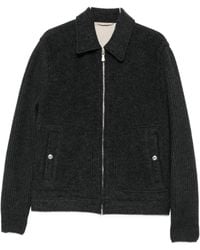 Eleventy - Ribbed-Knit Panelled Wool Jacket - Lyst