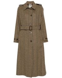 L'IMPERMEABILE - Manteau Ceinturé À Motif Pied-De-Poule - Lyst