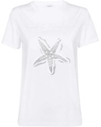 Max Mara - Camiseta con logo de estrella de mar - Lyst