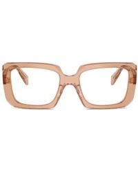 Prada - Brille Mit Eckigem Gestell - Lyst