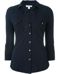 James Perse - Contrast Panel Shirt - Lyst
