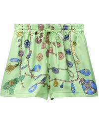 Versace - Jewellery-Print Drawstring Shorts - Lyst