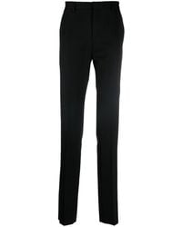 Lanvin - Straight-leg Tailored Wool Trousers Black - Lyst