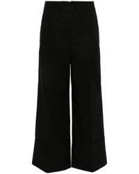 Twin Set - Cropped Straight Trousers - Lyst