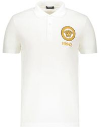 Versace - Poloshirt mit Logo-Stickerei - Lyst