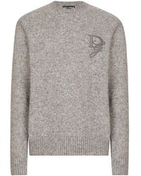 Dolce & Gabbana - Sweater With Embroidered Logo - Lyst