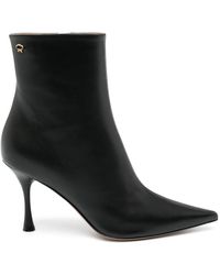Gianvito Rossi - 85mm Pointy-toe Leather Boots - Lyst